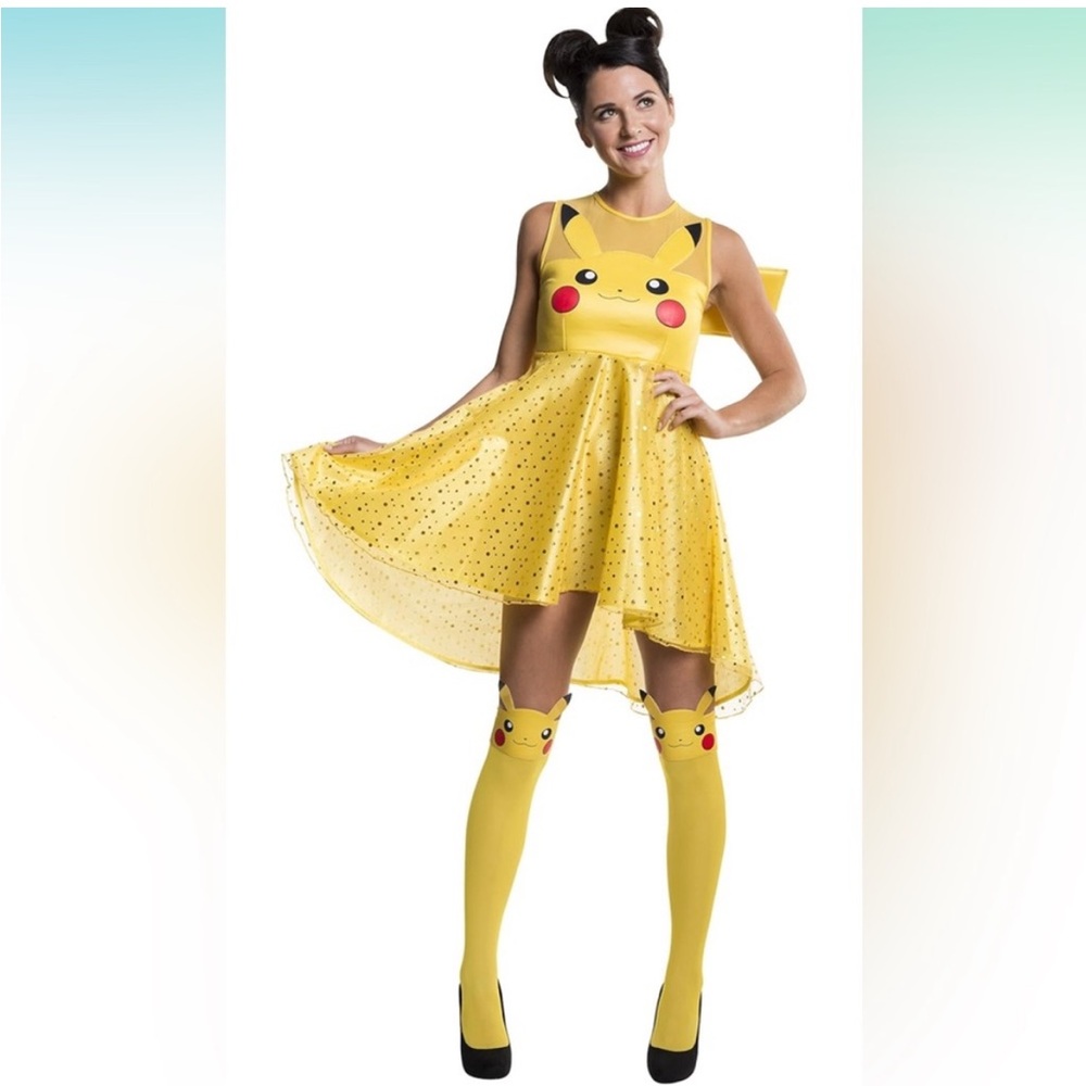 Pokémon Pikachu Dress Costume for adults NEW M 10-14 S 6-10 Halloween cosplay